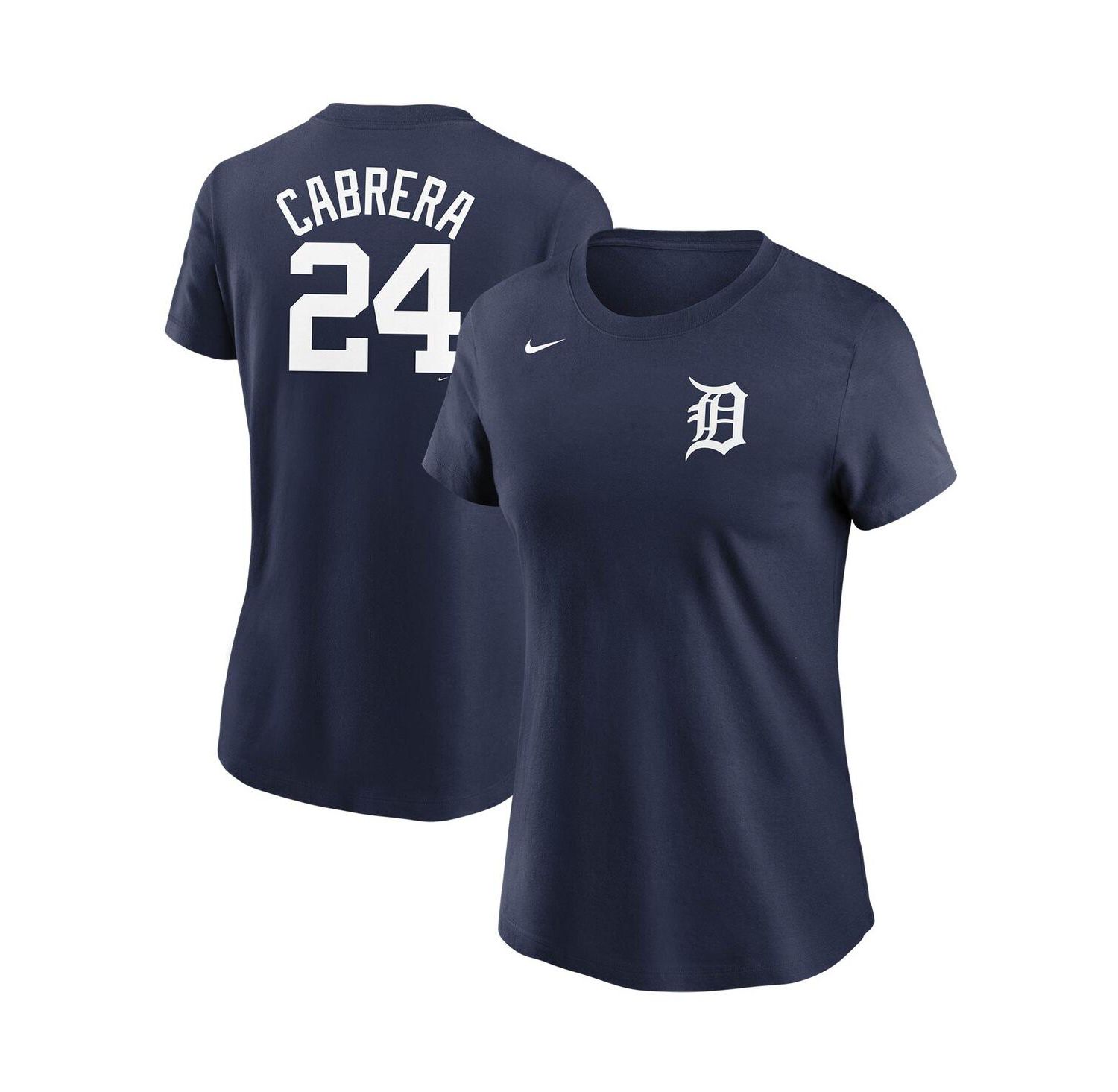 Women's Miguel Cabrera Navy Detroit Tigers Name & Number T-Shirt