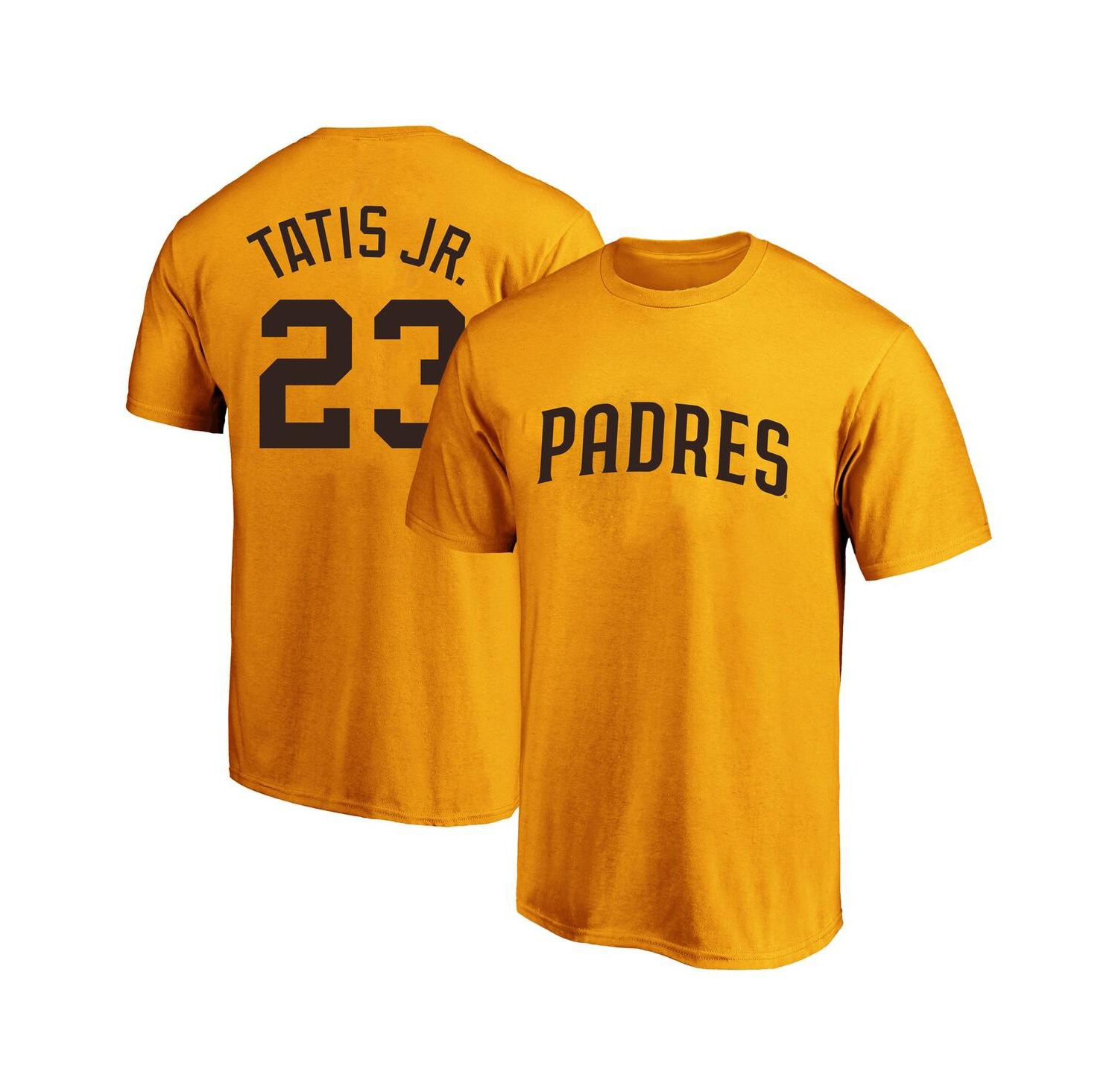 Men's Fernando Tatis Jr. Gold San Diego Padres Big & Tall Name & Number T-Shirt