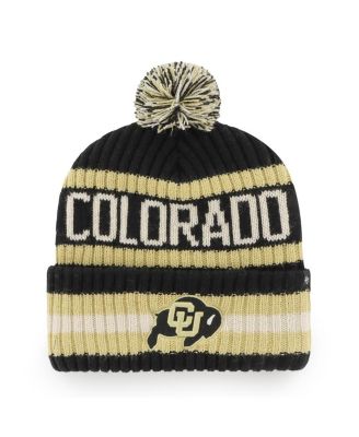 Men's Black Colorado Buffaloes Bering Cuffed Knit Hat with Pom
