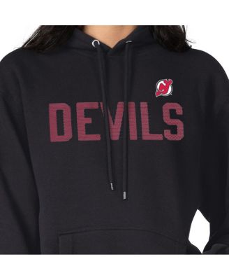 Women's Black New Jersey Devils Dot Print Pullover Hoodie