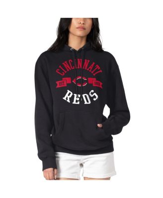 Women's Black Cincinnati Reds City Graphic Pullover Hoodie