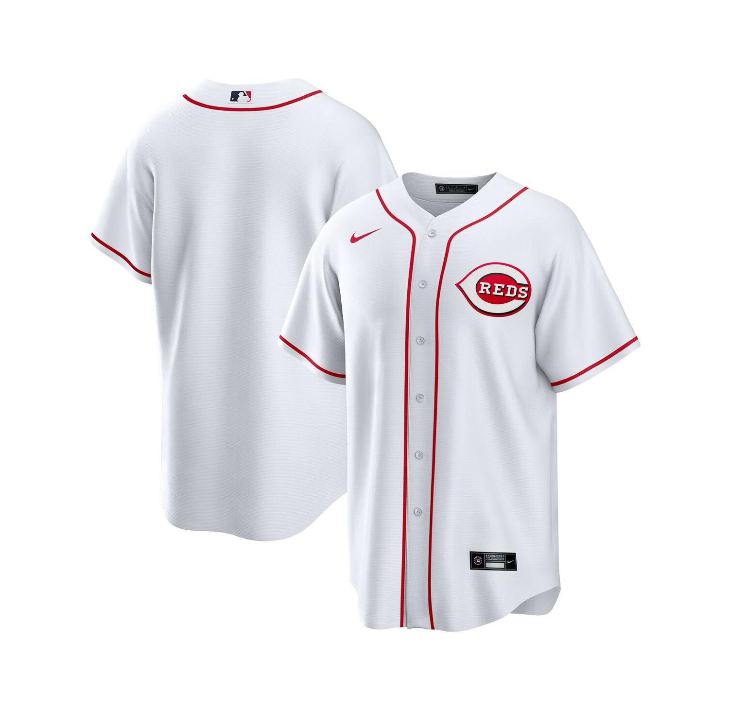 Men's White Cincinnati Reds Home Big & Tall Replica Jersey
