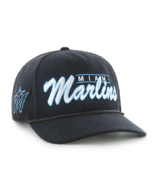 Men's Black Miami Marlins Corduroy Hitch Adjustable Hat