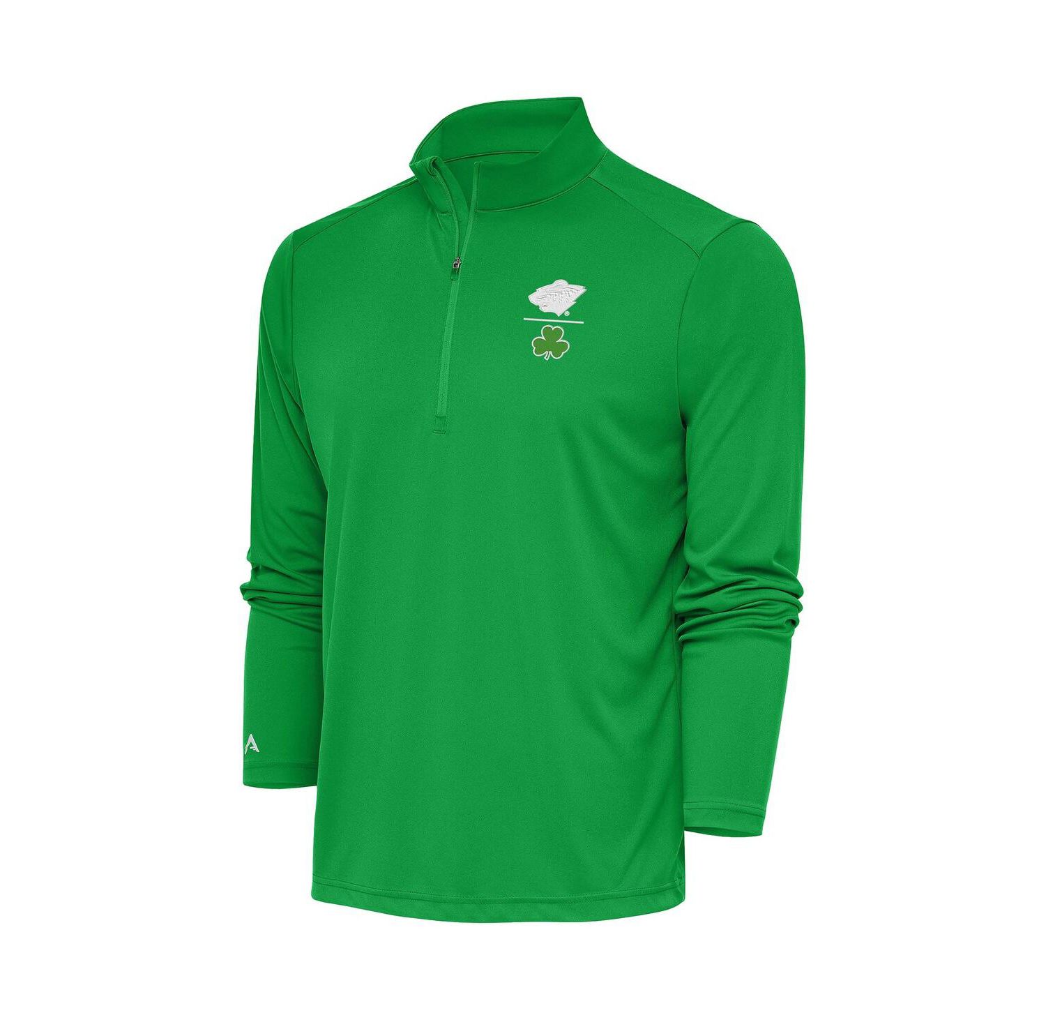 Men's Kelly Green Minnesota Wild Shamrock Tribute Quarter-Zip