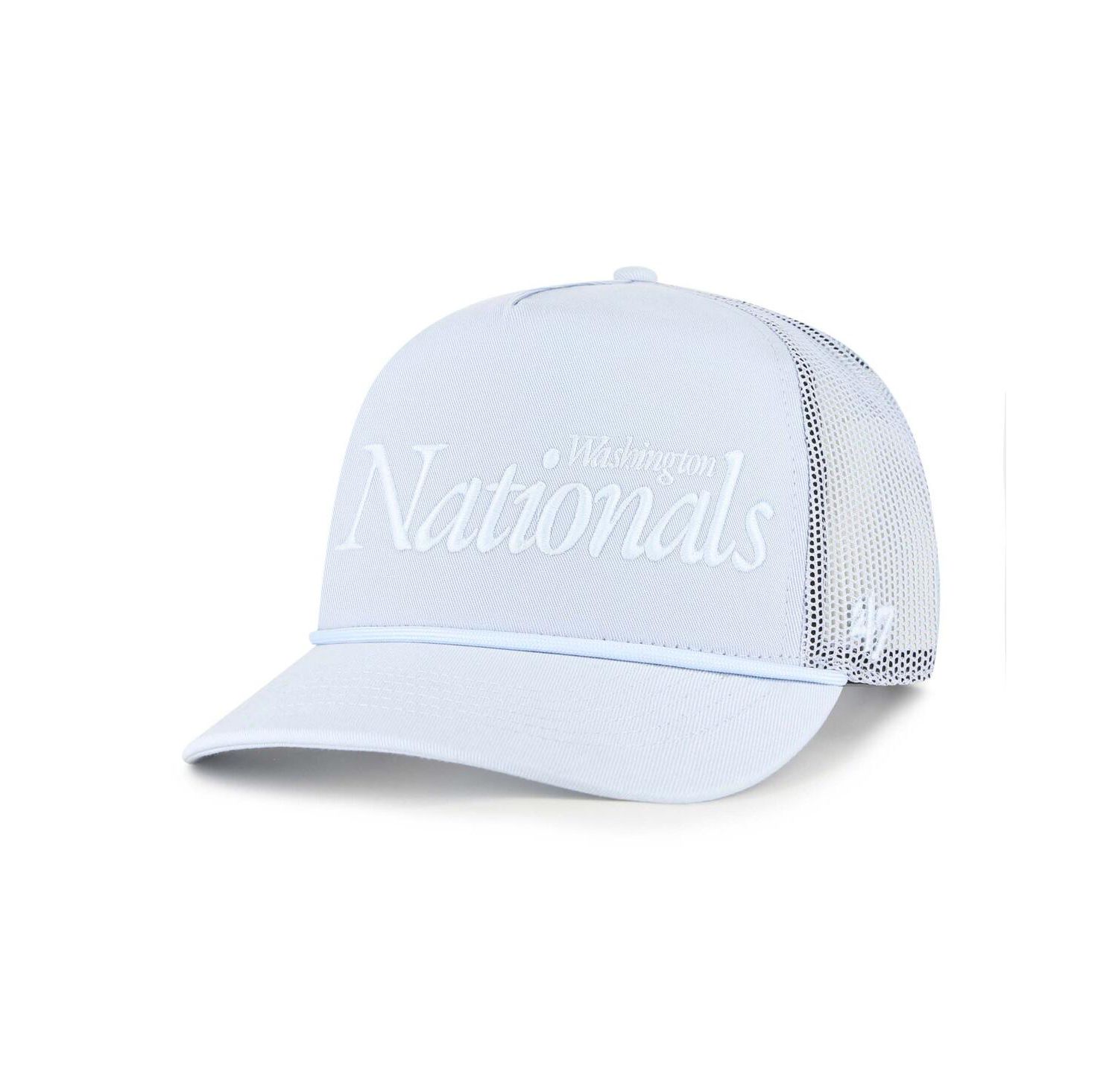 Men's Light Blue Washington Nationals Foundation Script Hitch Adjustable Trucker Hat