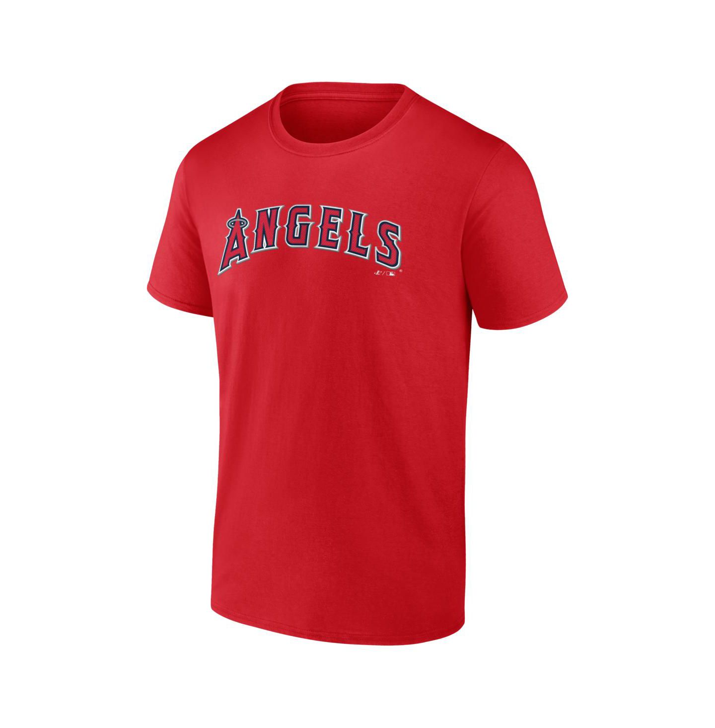 Мужская футболка Logo Athletic Red Los Angeles Angels Wordmark — фото 2
