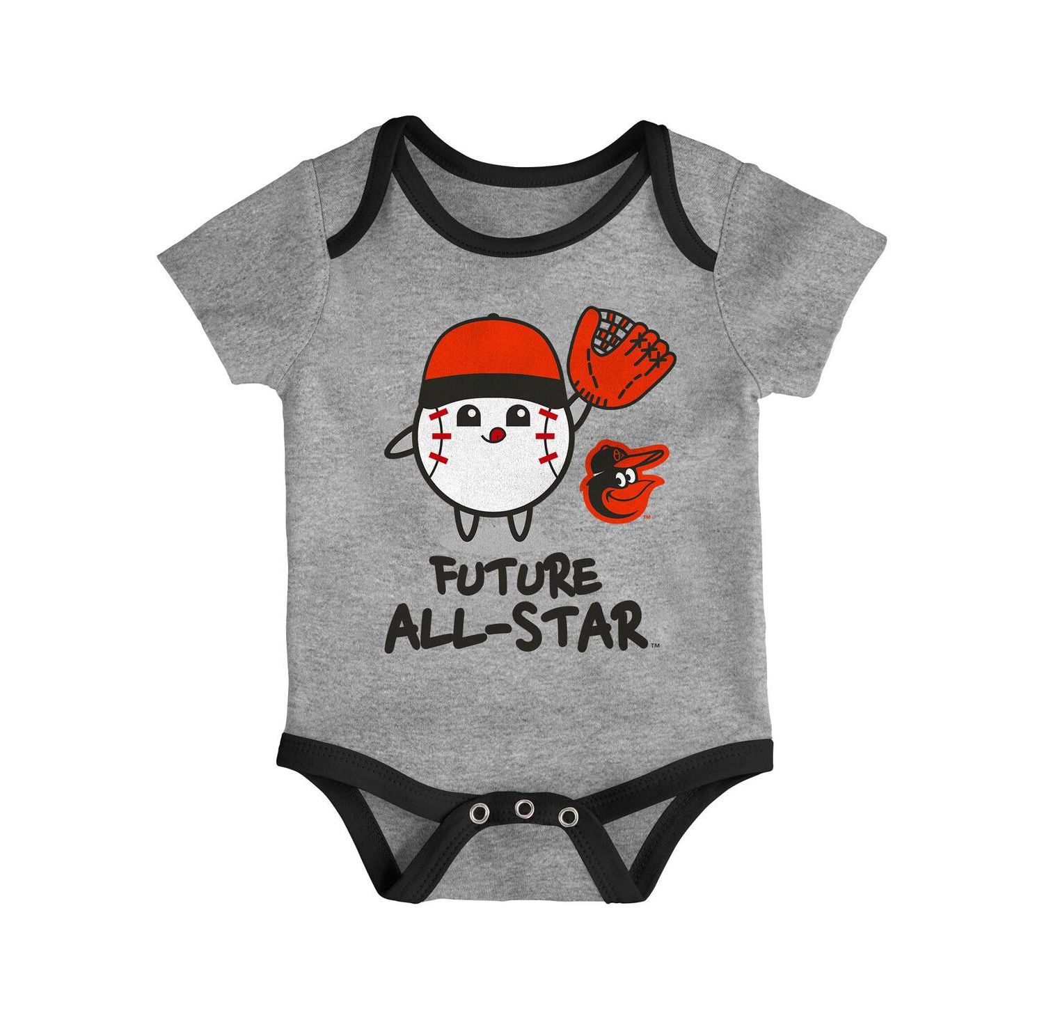 Newborn 2-Pack Baltimore Orioles Triple Hit Bodysuit Set