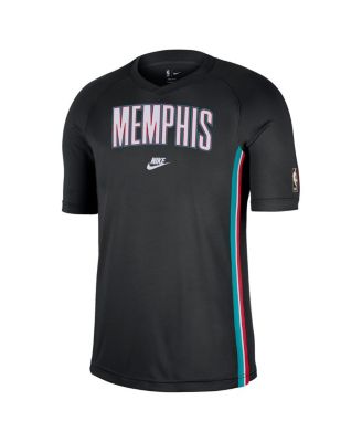 Men's Black Memphis Grizzlies Classic Edition Hardwood Classics Authentic Game Shooting Dri-FIT Raglan T-Shirt