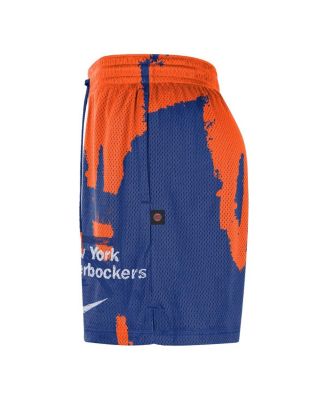 Men's Blue/Orange New York Knicks Courtside Club Dri-FIT Practice Shorts