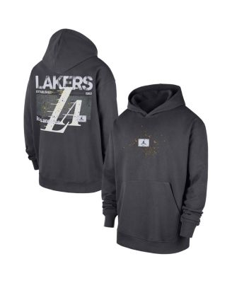 Men's Jordan Anthracite Los Angeles Lakers Statement Jumpman Flight Premiere Hoodie