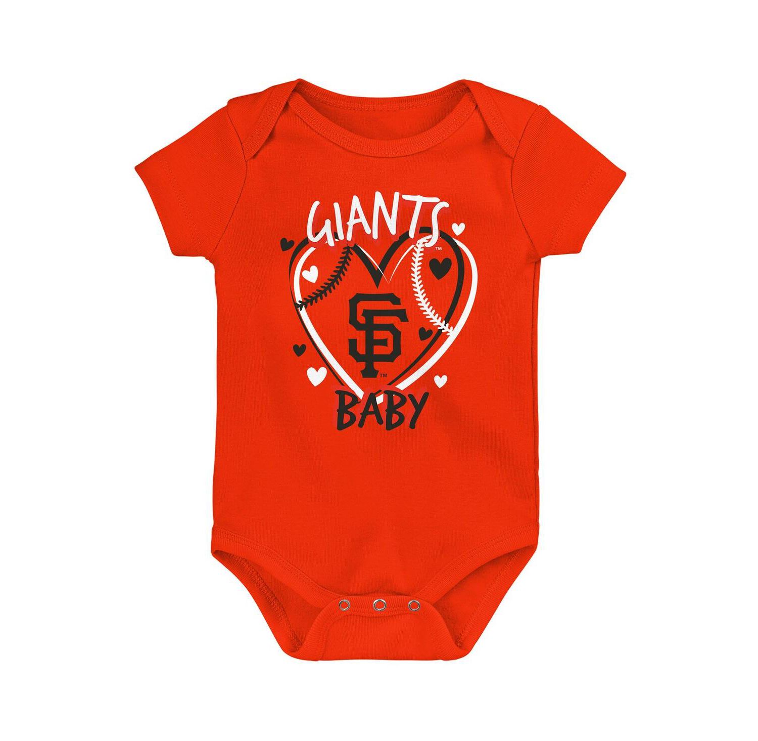 Baby Boys and Girls Three-Pack San Francisco Giants Slide Home Bodysuit Set