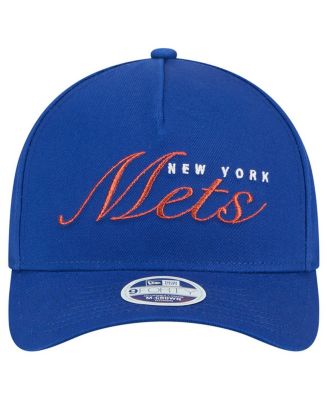Women's Royal New York Mets Metallic A-Frame 9FORTY Adjustable Hat