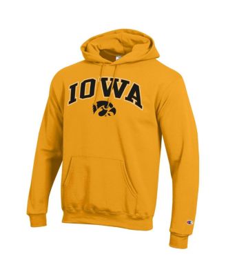 Men's&nbsp;Champion Gold Iowa Hawkeyes Arch Over Logo Pullover Hoodie