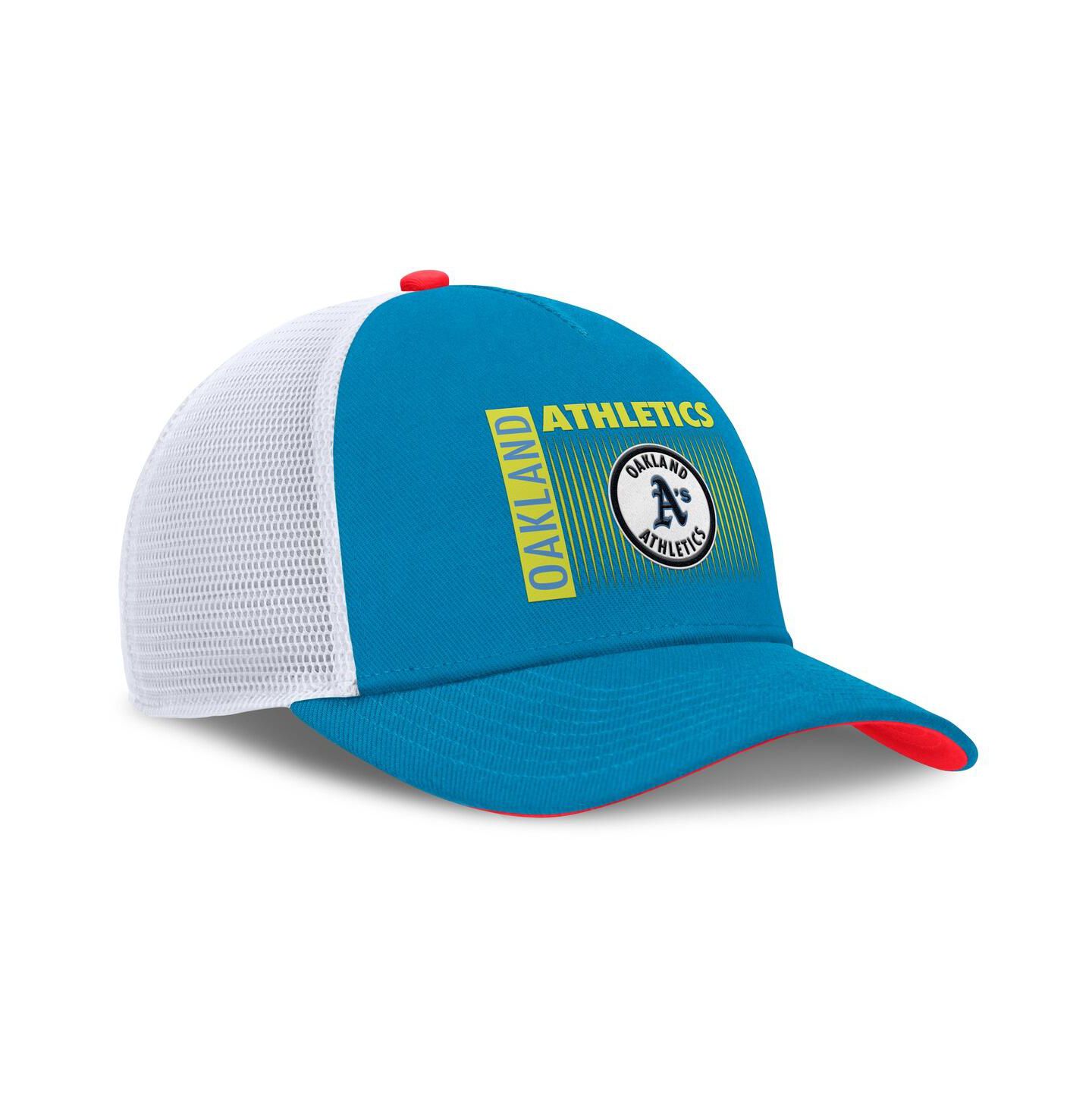 Мужская кепка Nike Teal Athletics Neon 90s Rise Structured Performance Adjustable Trucker Hat — фото 3