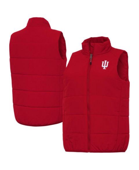 Женские жилеты Antigua Women's Crimson Indiana Hoosiers Experience Full-Zip Vest