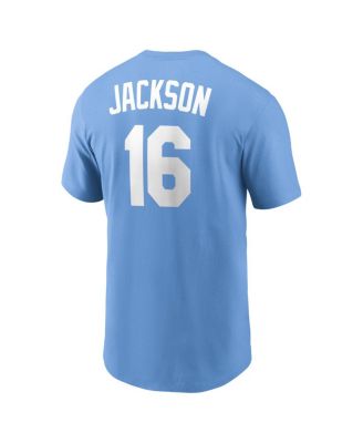 Men's Bo Jackson Light Blue Kansas City Royals Cooperstown Collection Name & Number T-Shirt