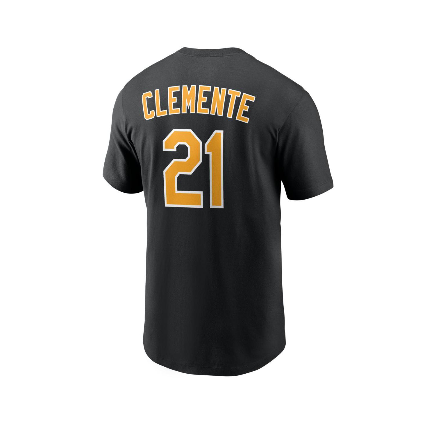 Men's Roberto Clemente Black Pittsburgh Pirates Cooperstown Collection Name & Number T-Shirt