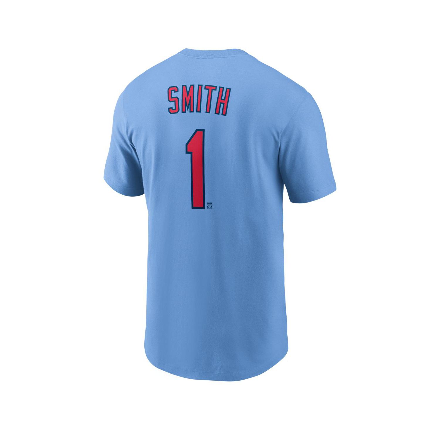 Men's Ozzie Smith Light Blue St. Louis Cardinals Cooperstown Collection Name & Number T-Shirt