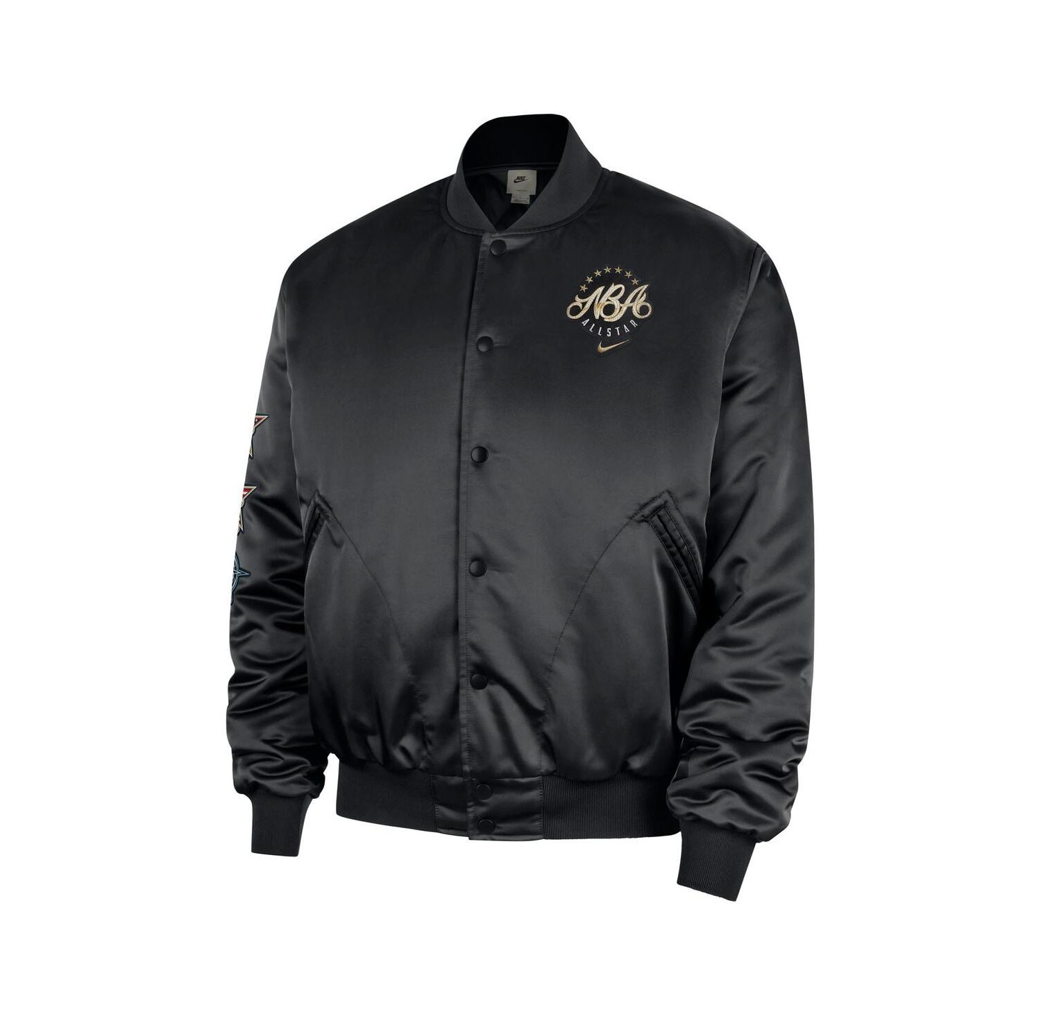 Men's Black 2026 NBA All-Star Game Satin Full-Snap Jacket