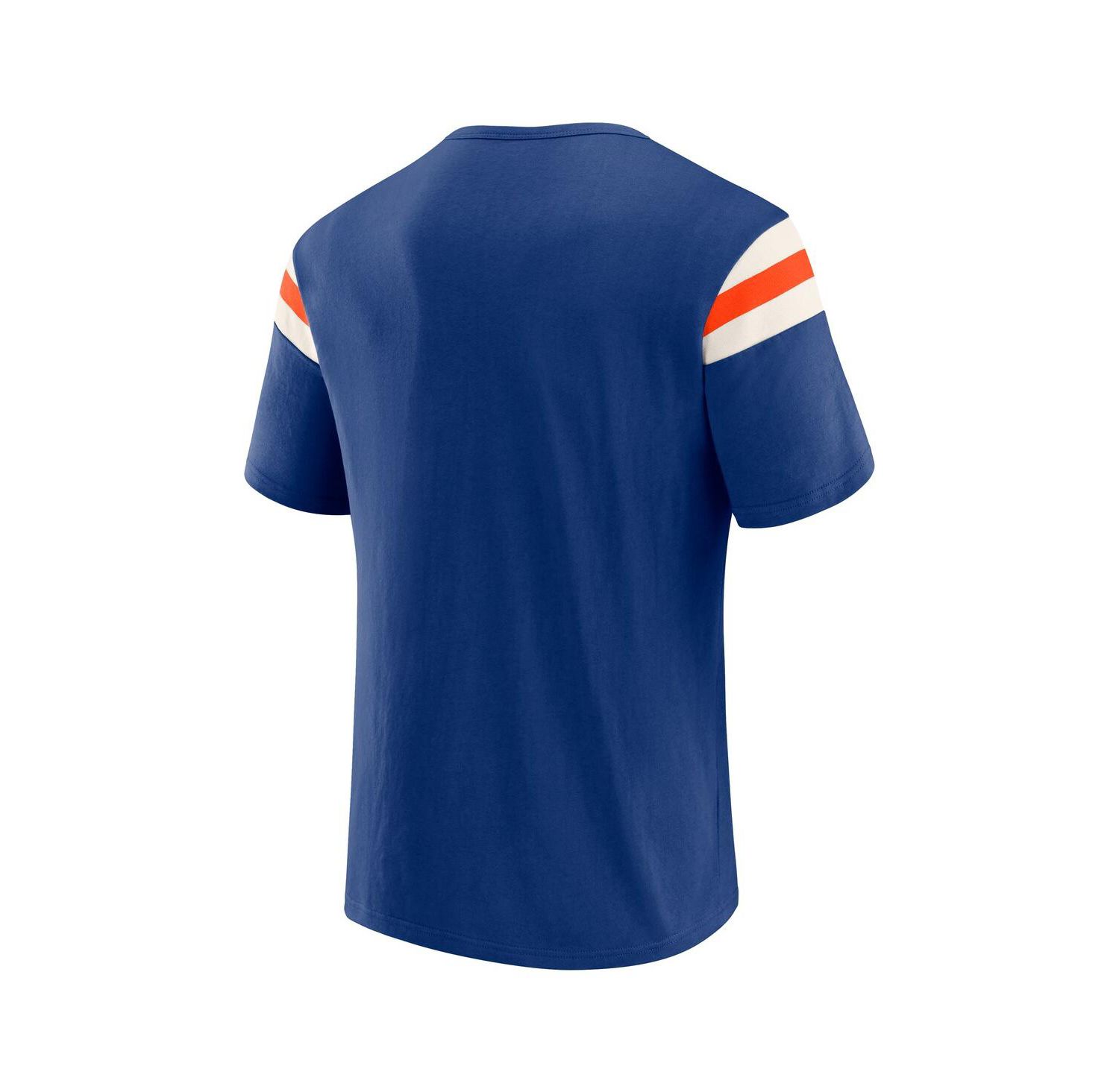 Darius Rucker Collection By Men's Royal New York Mets Distressed Sleeve Stripe T-Shirt