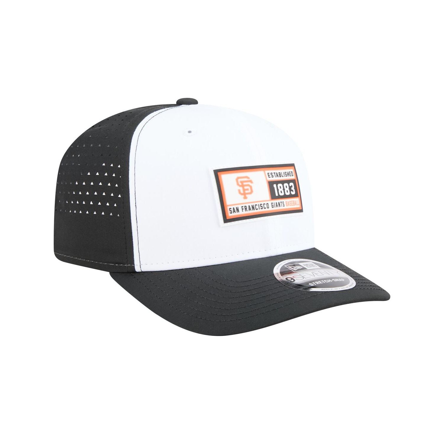 Men's White/Black San Francisco Giants Established Patch 9SEVENTY Adjustable Hat