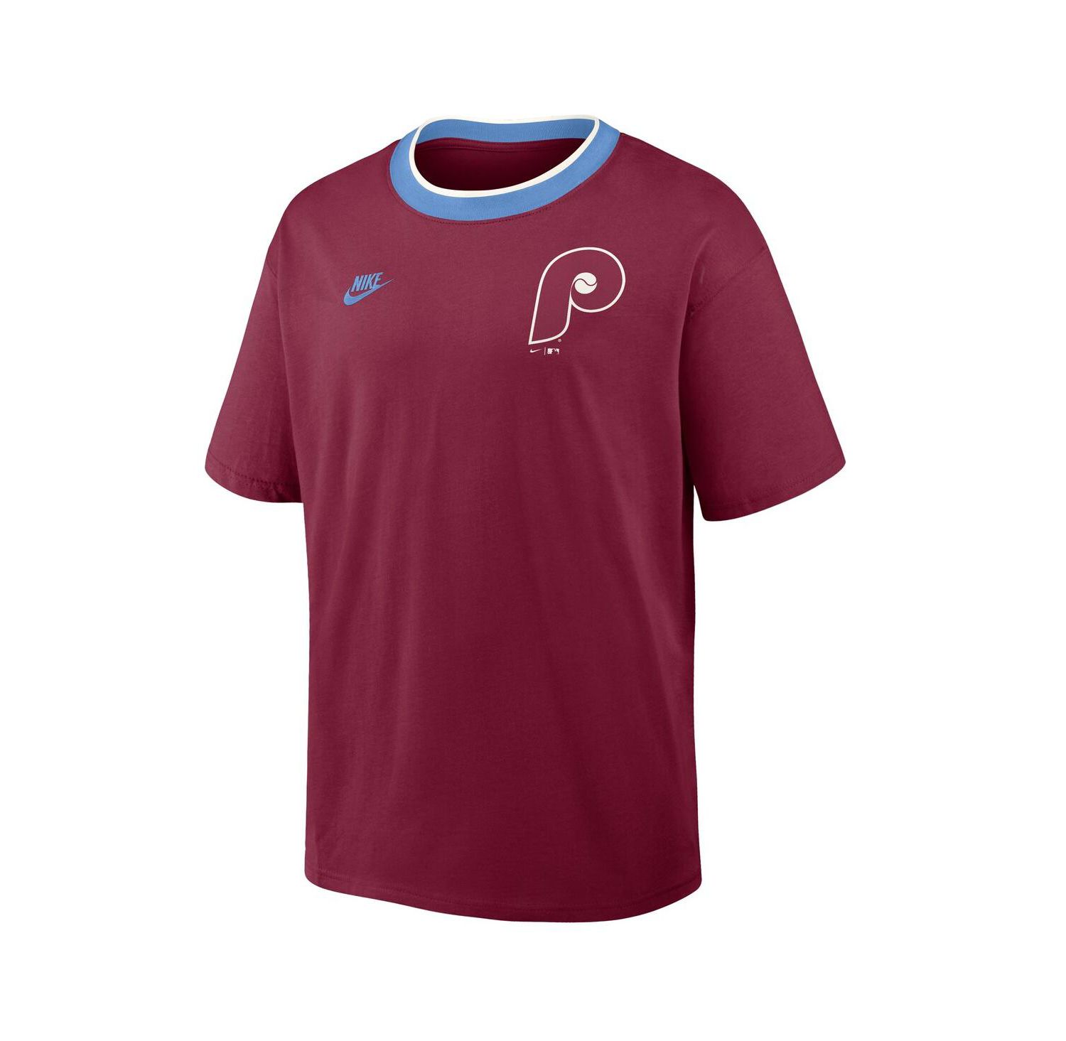 Men's Burgundy Philadelphia Phillies Cooperstown Collection Ringer T-Shirt
