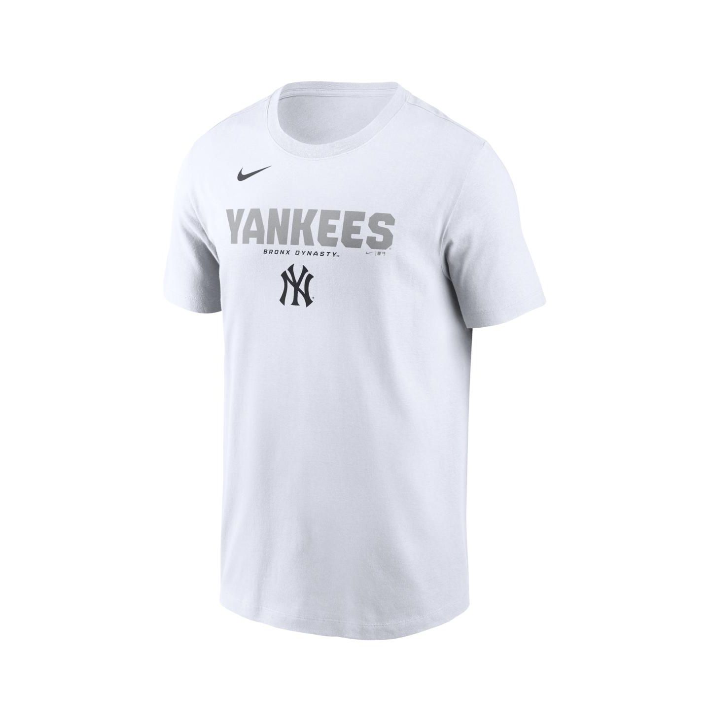 Мужская футболка Nike White New York Yankees Bold Team Name — фото 2