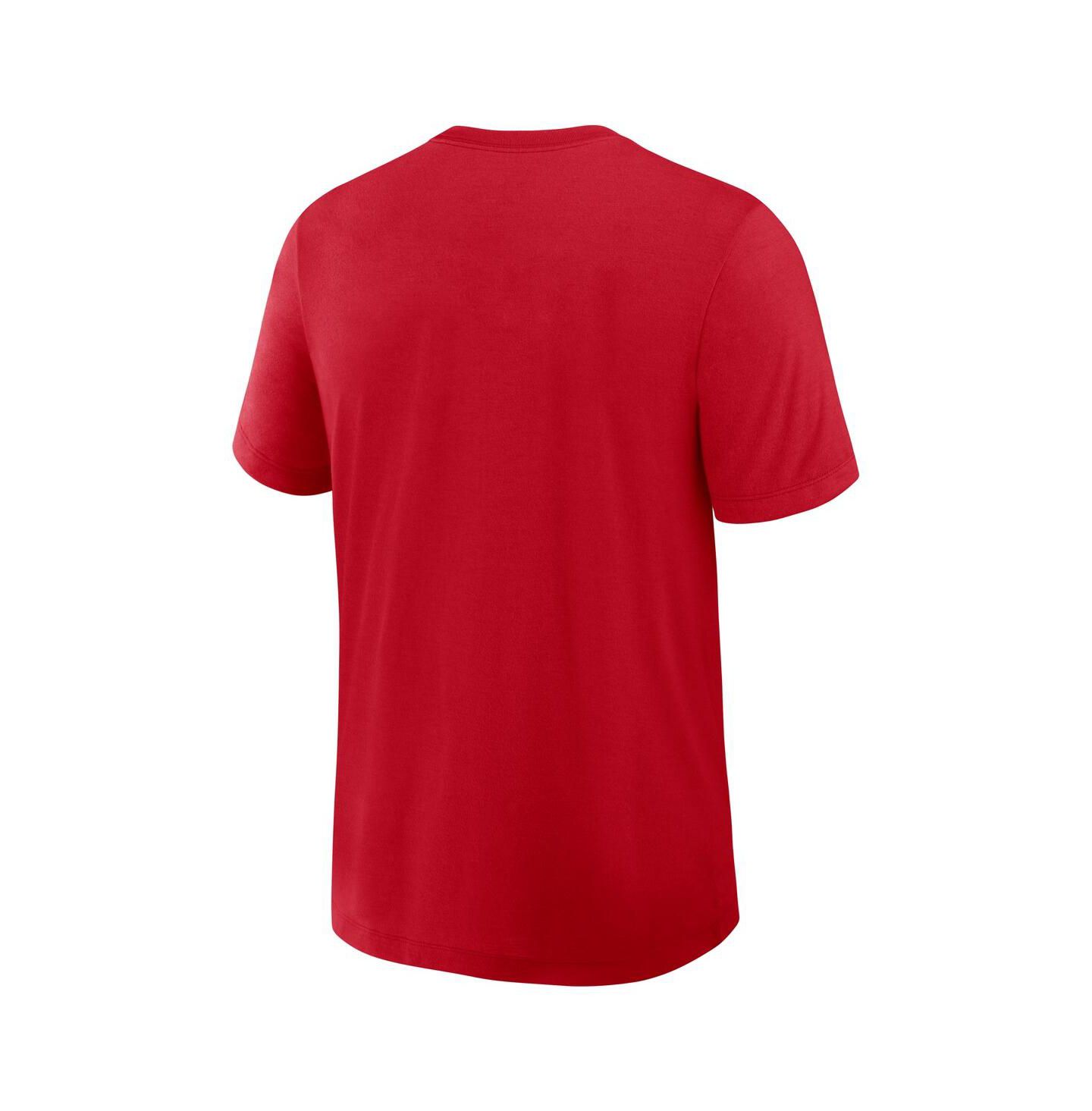 Мужская футболка Nike Red Atlanta Braves Authentic Collection Early Work Tri-Blend Dri-FIT — фото 3