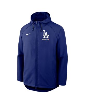 Men's Royal Los Angeles Dodgers Authentic Collection Raglan Therma-FIT Full-Zip Hooded Jacket