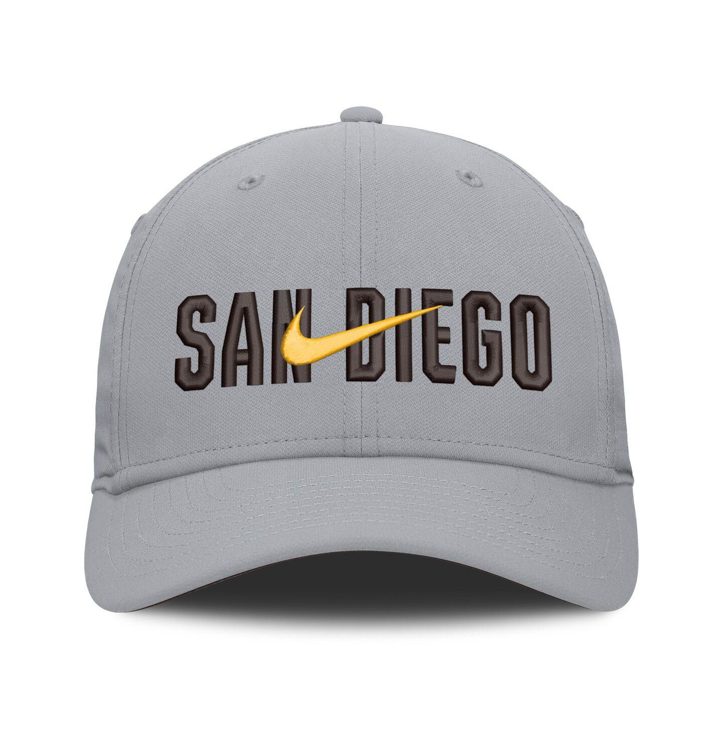 Мужская кепка Nike Gray San Diego Padres Primetime Dri-FIT Rise Bozz Flex Hat — фото 2