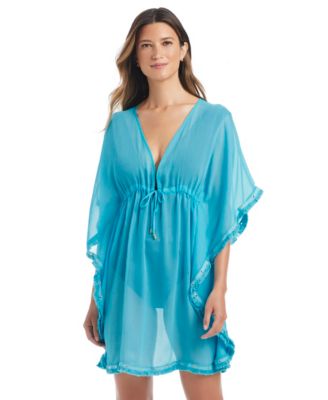 Women's V-Neck Caftan Swim Cover-Up