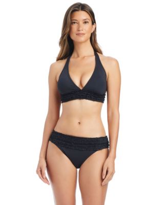 Women's Rufflicious Halter Neck Swim Bikini Top