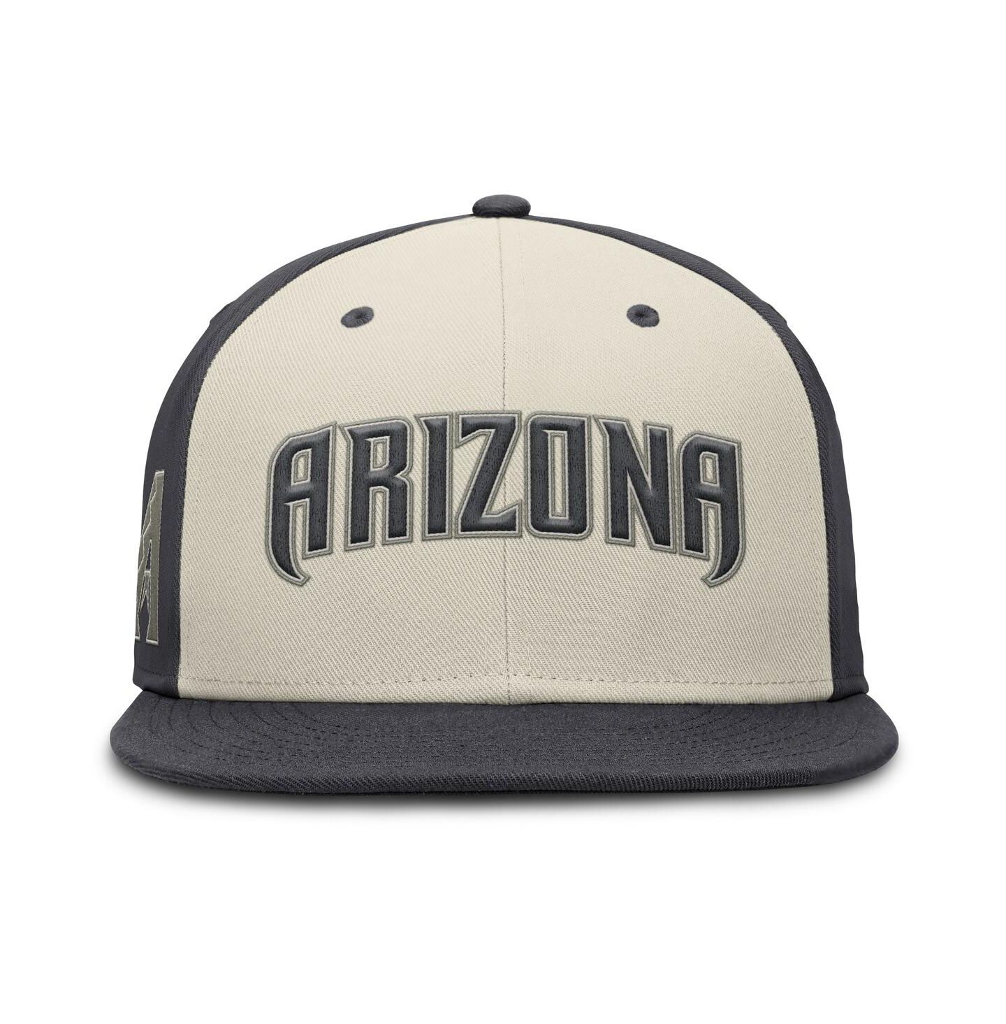 Мужская кепка Nike Cream Arizona Diamondbacks Dri-FIT True Fitted Hat — фото 2