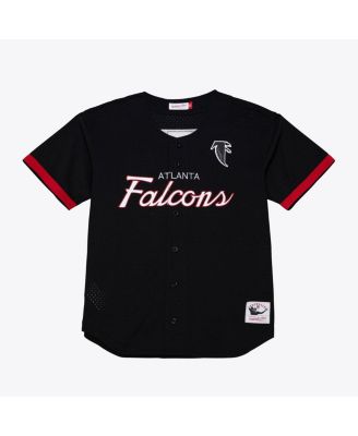 Men's Black Atlanta Falcons Head Coach Mesh Full-Button Fashion Jersey