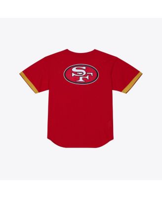 Men's Scarlet San Francisco 49ers Head Coach Mesh Full-Button Fashion Jersey