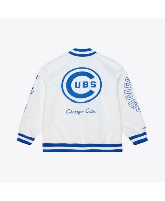 Men's White Chicago Cubs Cooperstown Collection Arctic Lightweight Satin Full-Snap Jacket