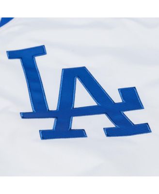 Men's White Los Angeles Dodgers Cooperstown Collection Arctic Lightweight Satin Full-Snap Jacket