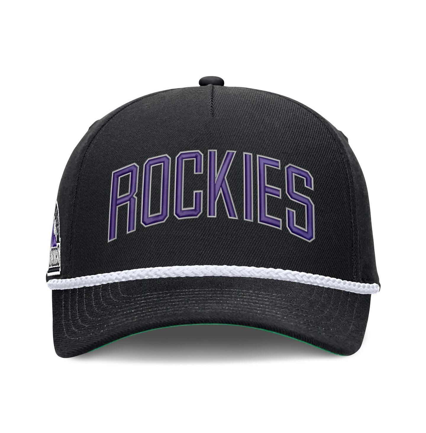 Мужская кепка Nike Black Colorado Rockies Cooperstown Collection Rise Adjustable Hat — фото 2