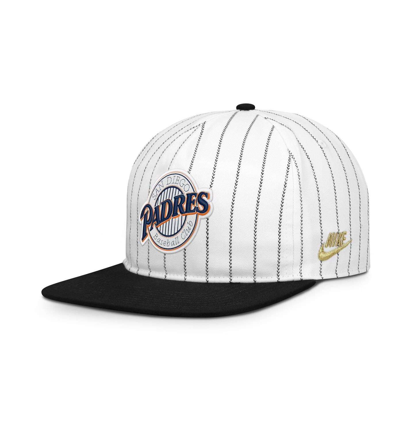 Мужская кепка Nike White/Black San Diego Padres Cooperstown Collection Pro Adjustable Hat — фото 1
