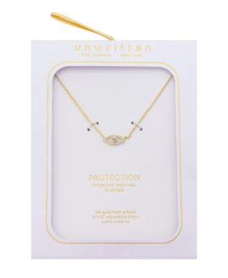 Cubic Zirconia Evil Eye Pendant Necklace