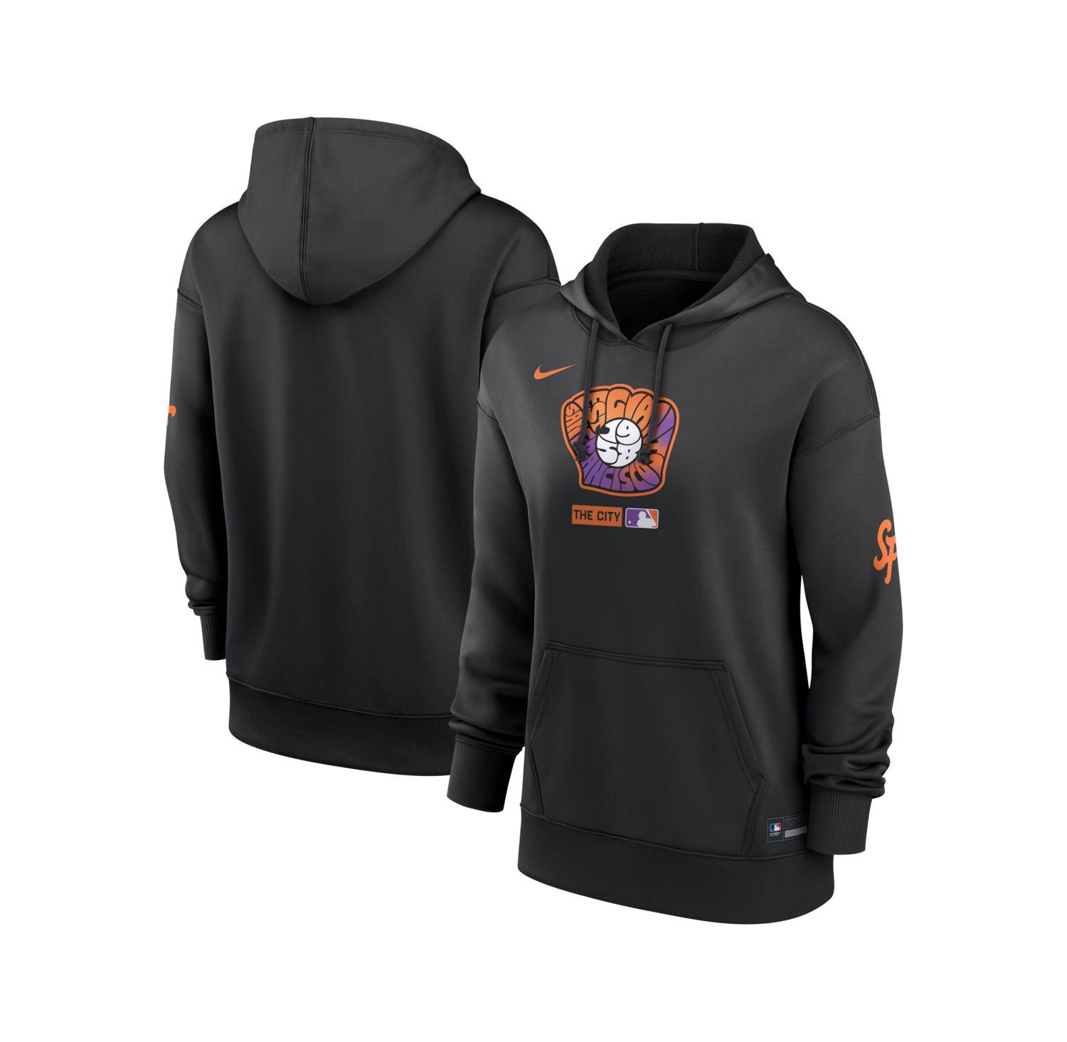 Women's Black San Francisco Giants Authentic Collection City Connect Therma Hoodie