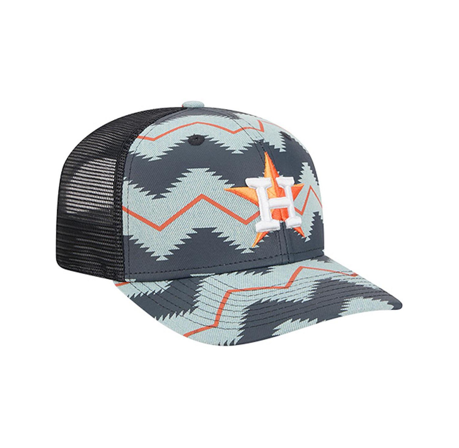 Men's Denim/Navy Houston Astros Aztec Denim 9SEVENTY Adjustable Hat