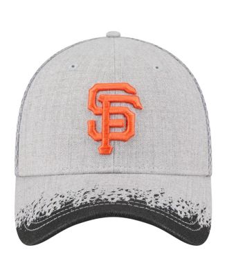 Men's Gray San Francisco Giants Visor Paint Splatter 39THIRTY Flex Hat
