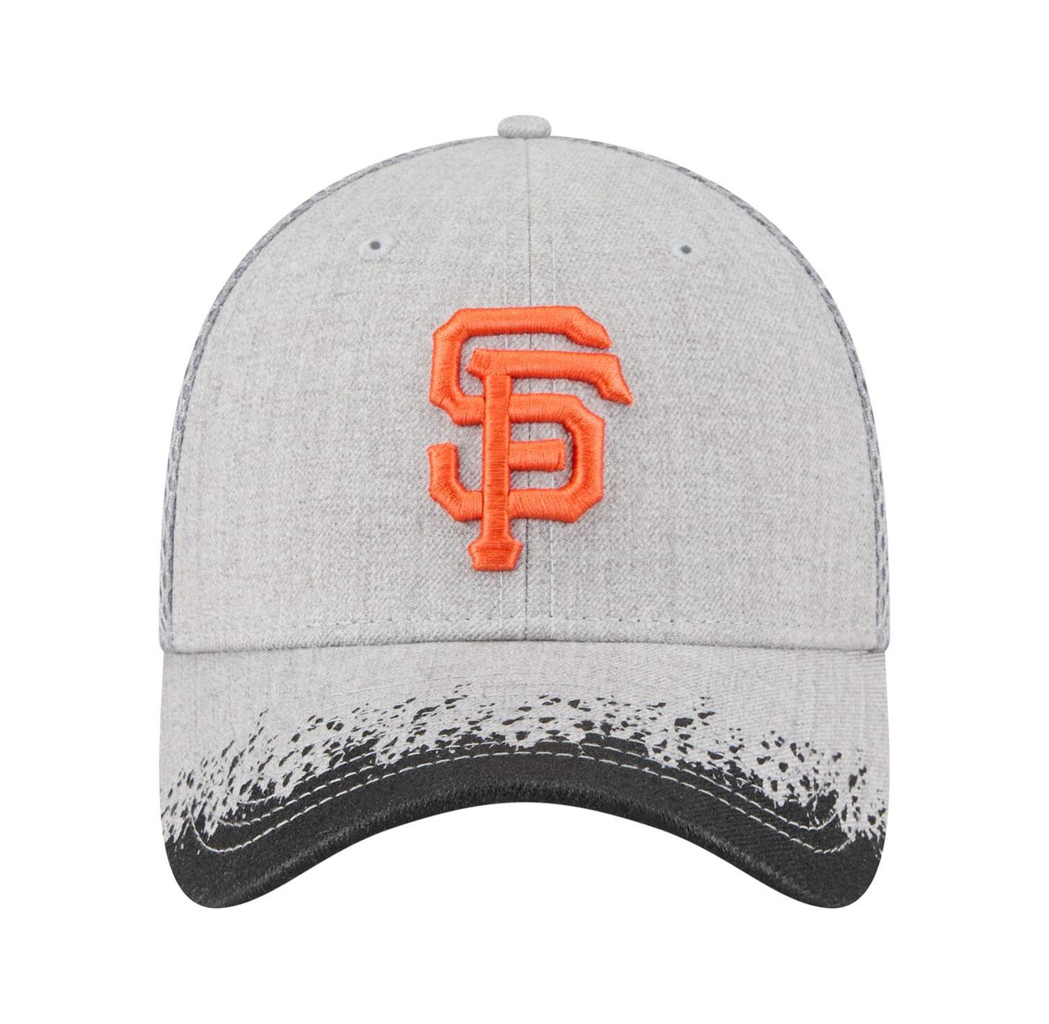 Men's Gray San Francisco Giants Visor Paint Splatter 39THIRTY Flex Hat
