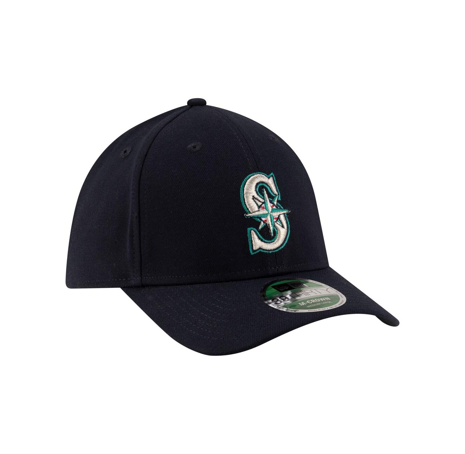 Men's Navy Seattle Mariners Player Replica 39THIRTY M-Crown Flex Hat