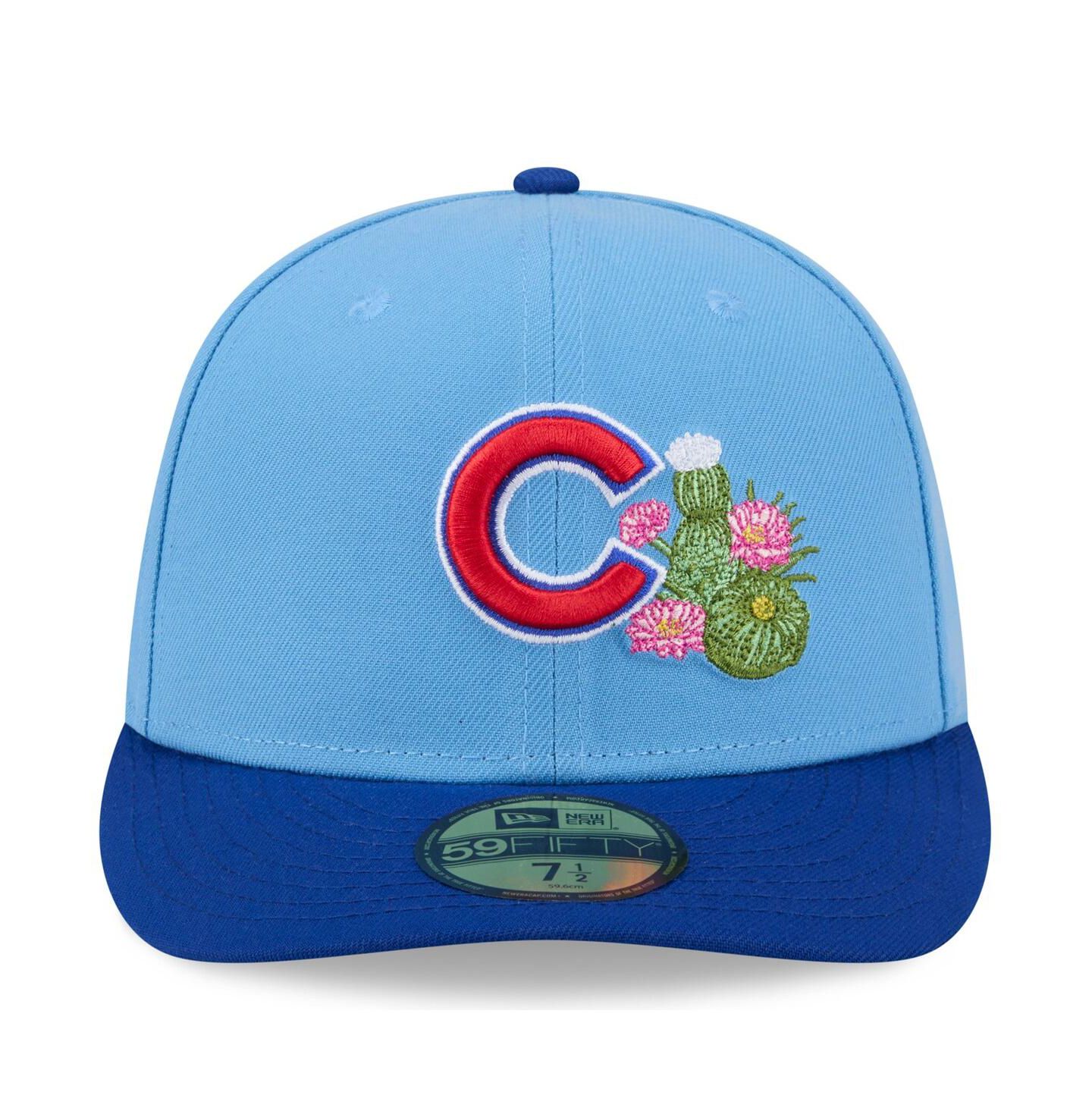 Мужская кепка New Era Light Blue/Royal Chicago Cubs 2026 Spring Training 59FIFTY Fitted Hat — фото 2