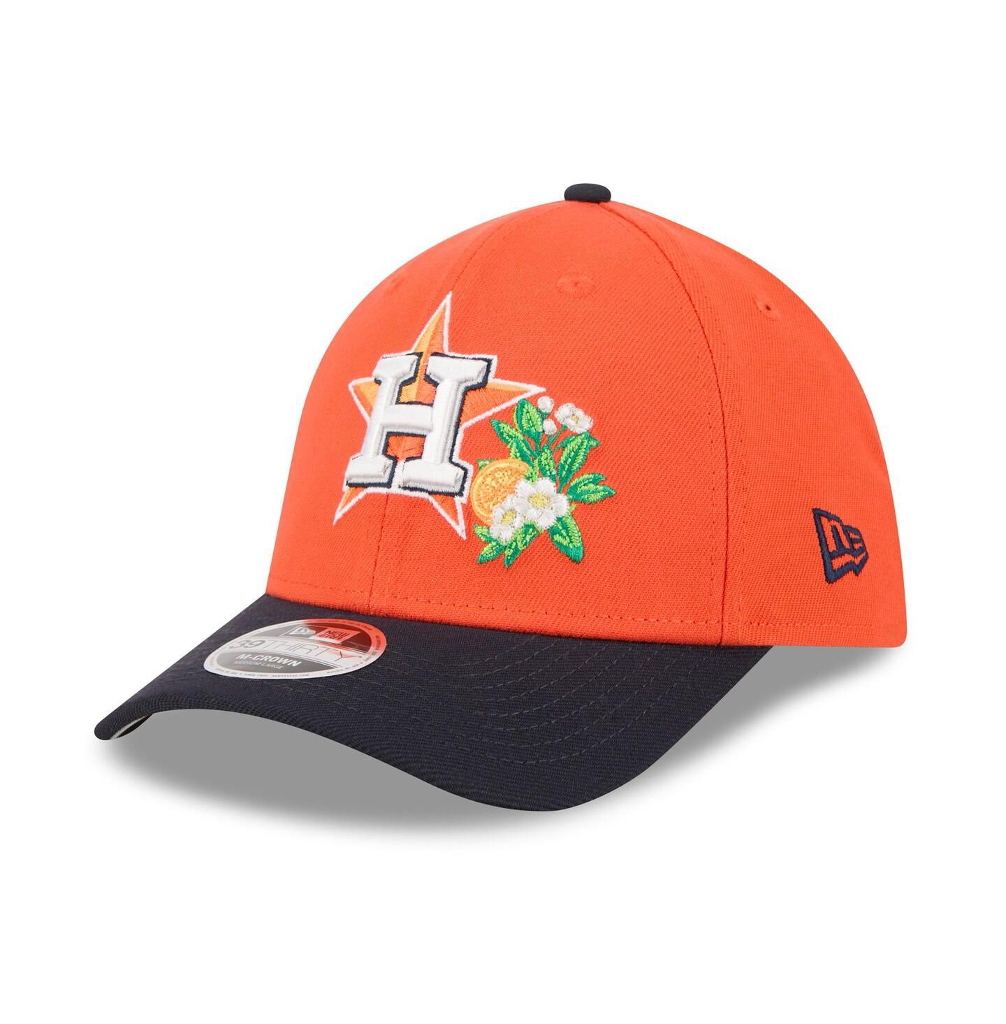 Мужская кепка New Era Orange/Navy Houston Astros 2026 Spring Training M-Crown 39THIRTY Flex Hat — фото 3