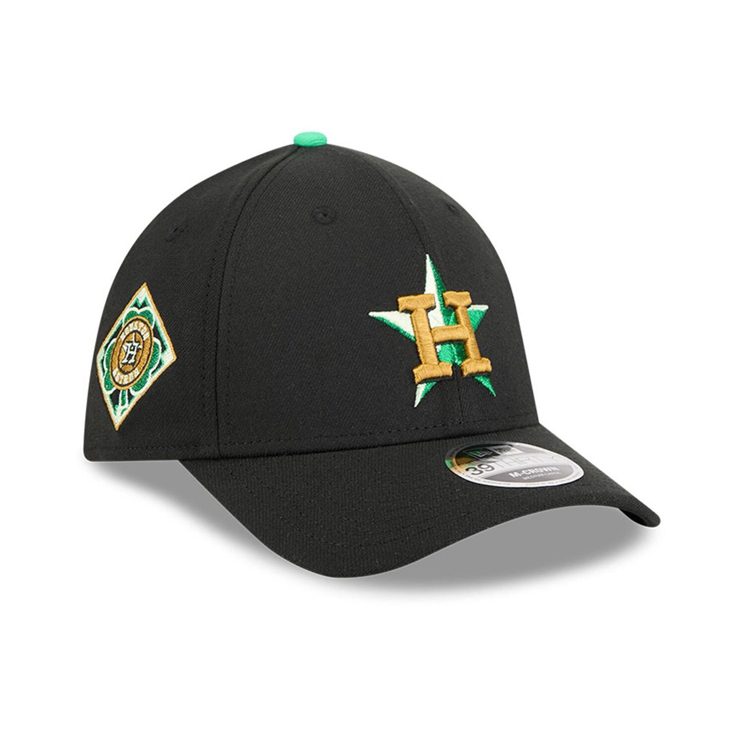 Men's Black Houston Astros 2026 St. Patrick's Day 39THIRTY Flex Hat