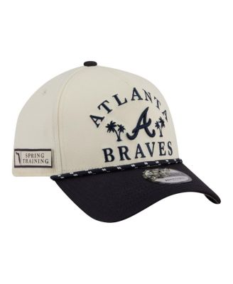 Men's Cream Atlanta Braves 2026 Spring Training Fan Pack Rope A-Frame 9FORTY Adjustable Hat