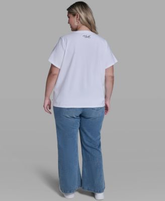 Plus Size Watercolor Paris Crewneck T-Shirt